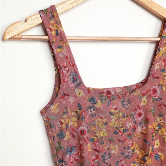 Lulu’s Sheer Mesh Floral Bodysuit - Picture 10 of 13
